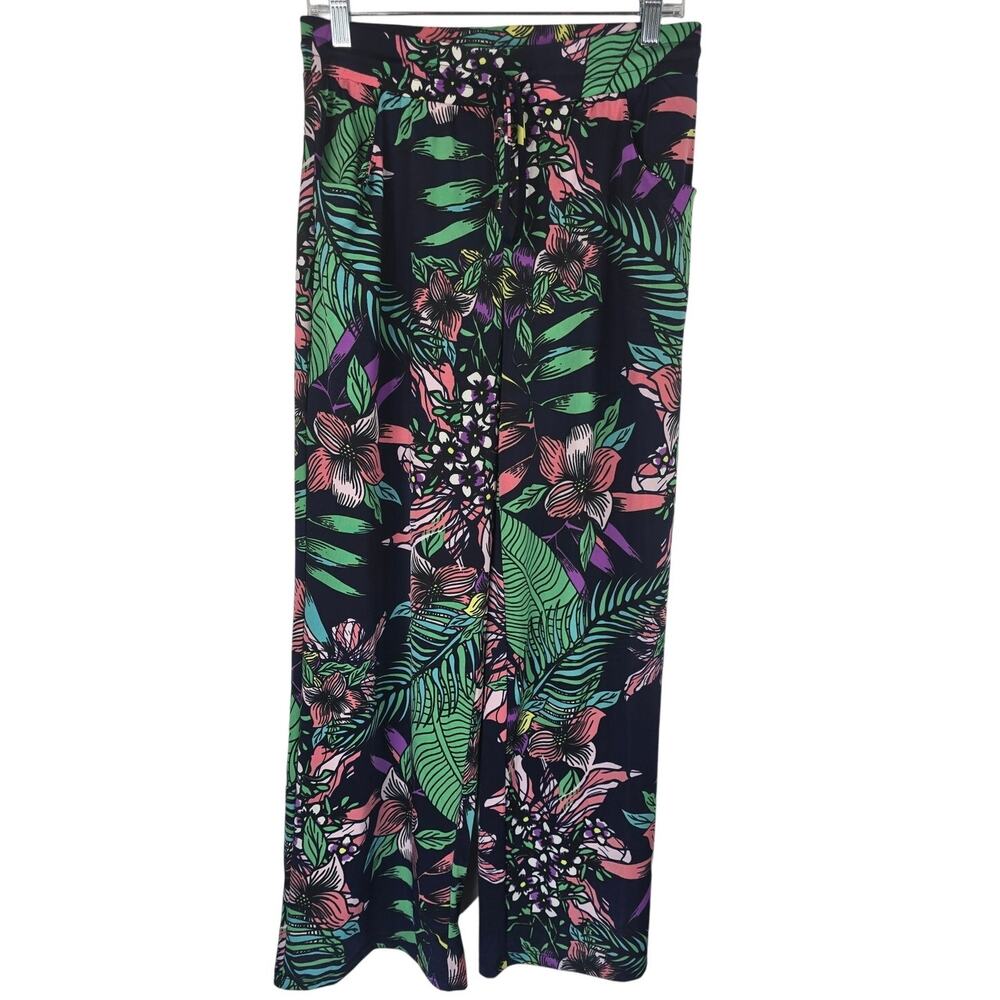 Beach Break Multi Color Floral Fun Print Beach Pool Swim Pants M